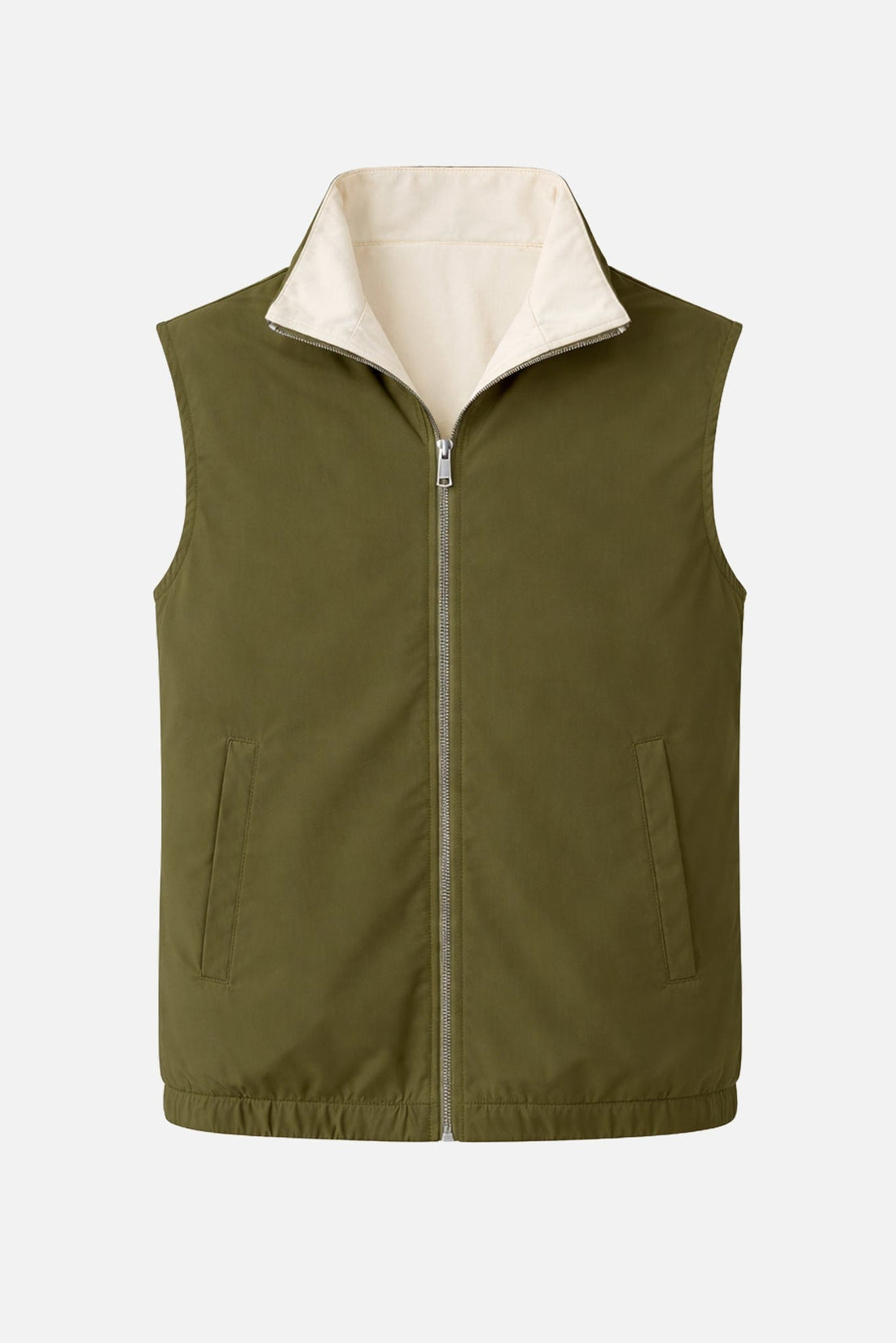 EZFIT Urban Vändbar Väst – Olivgrön/Off-white