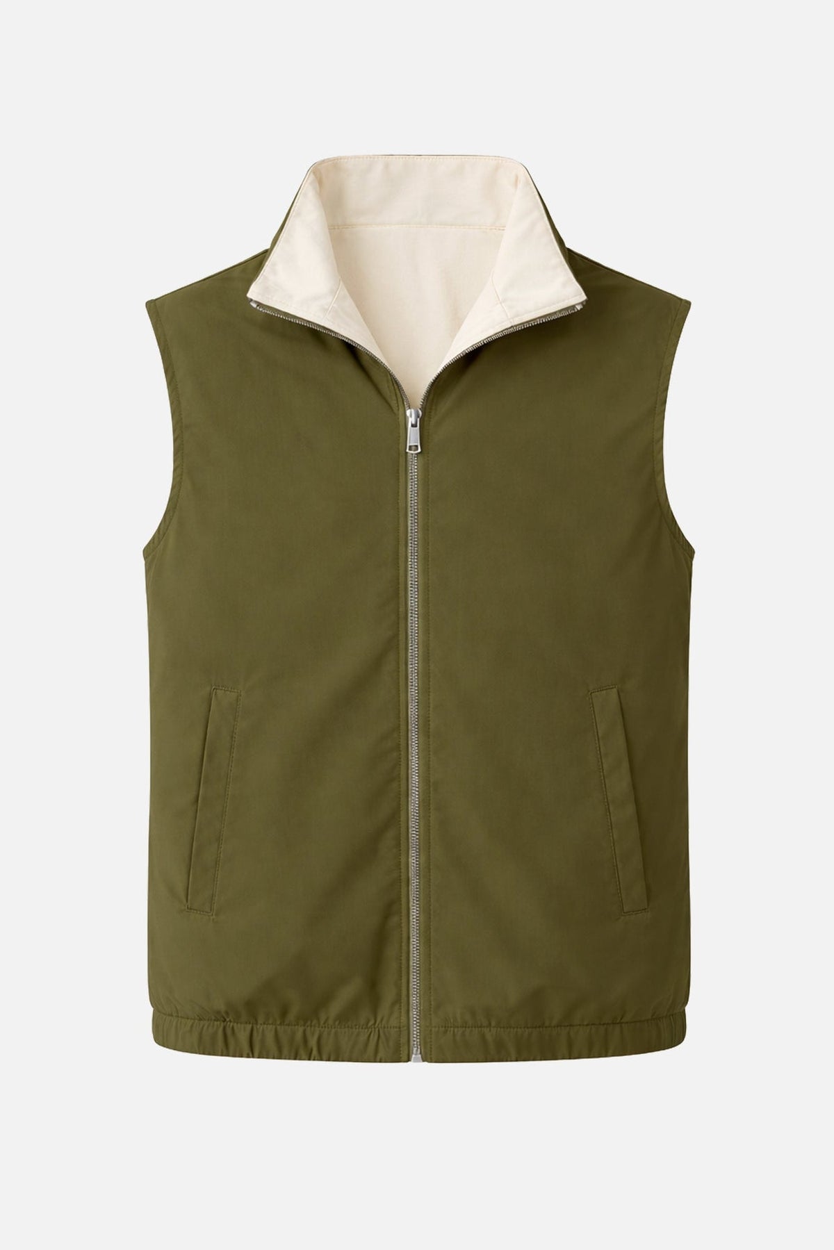 EZFIT Urban Vändbar Väst – Olivgrön/Off-white